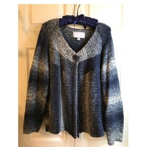 Blue and White Sweater